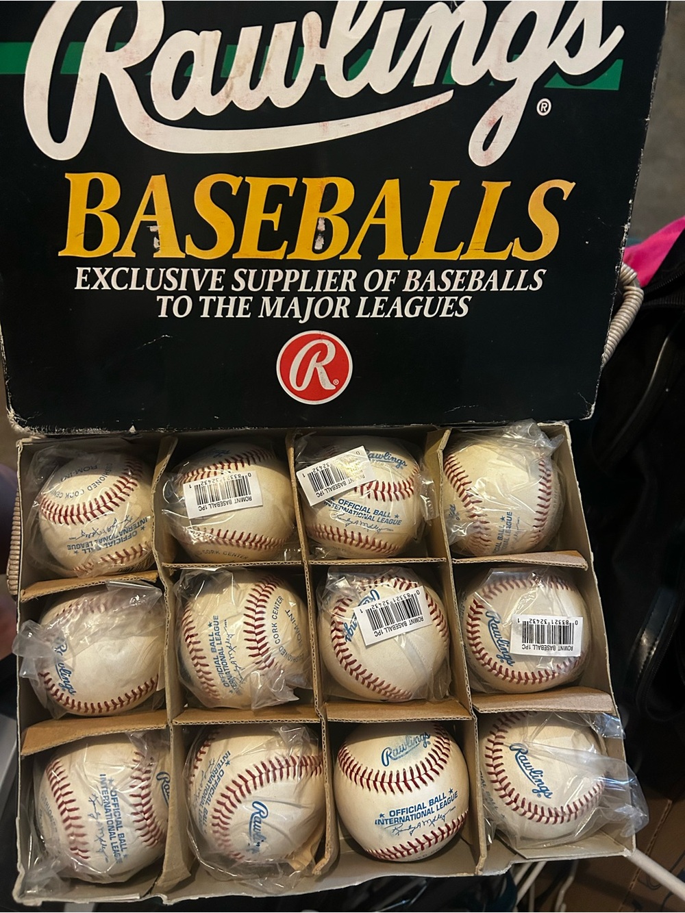 Vintage Rawlings Baseballs -90s/00s  (12-Pack Display)